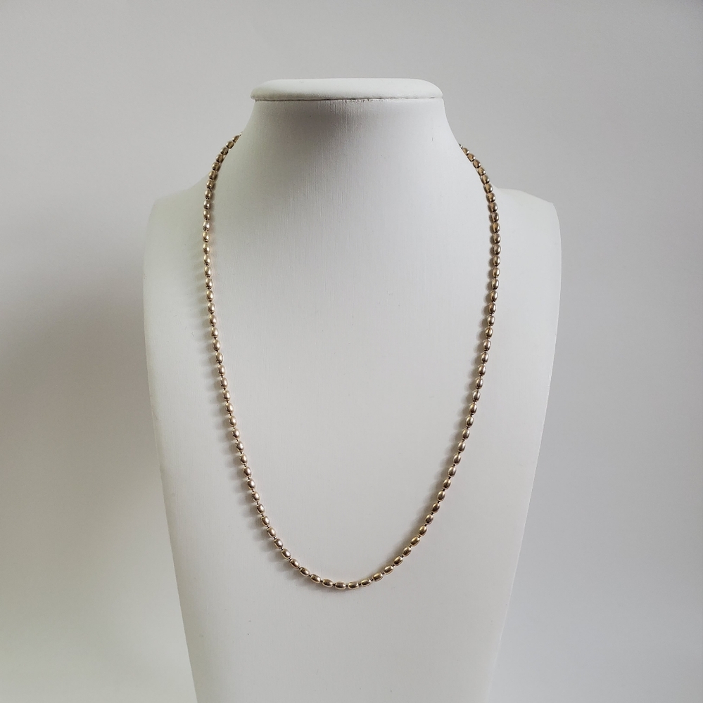 Sterling Silver 925 Bullet (Style) Bead Necklace - Picture 5 of 8